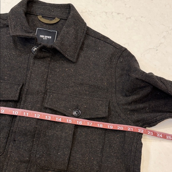 Todd Snyder Italian Boucle Knit Shirt Jacket Size Medium - Picture 7 of 10